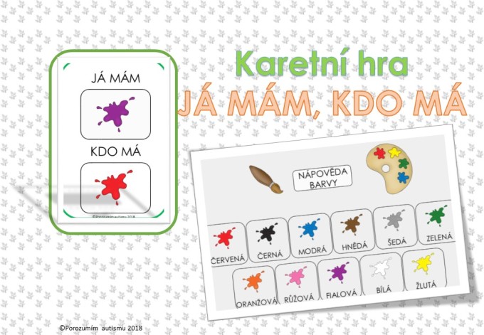 ja mam, kdo ma barvy karetni hra